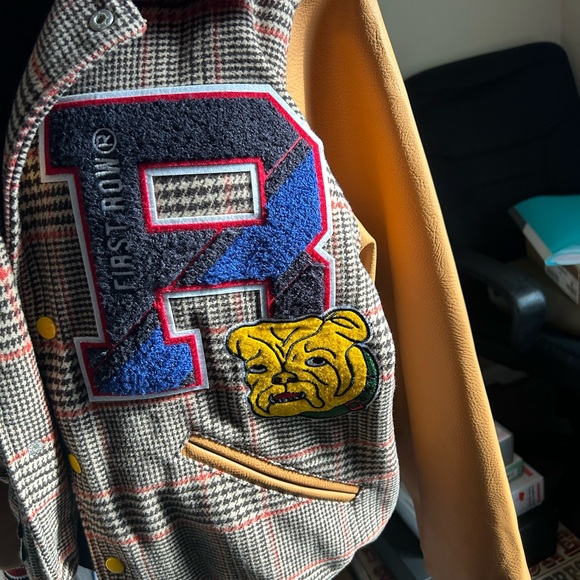 Decorated leather sleeves Bomber jacket multi color - Picture 5 of 9